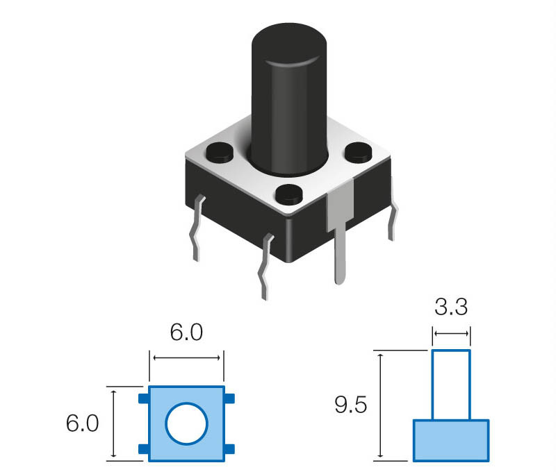 Pulsador de tacto vertical SW075