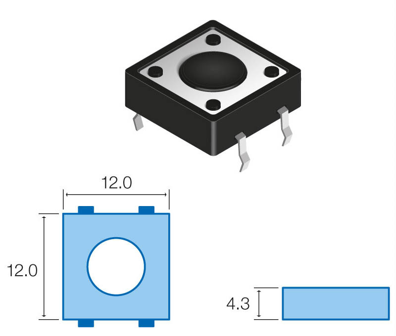 Pulsador de tacto vertical Mod. SW082