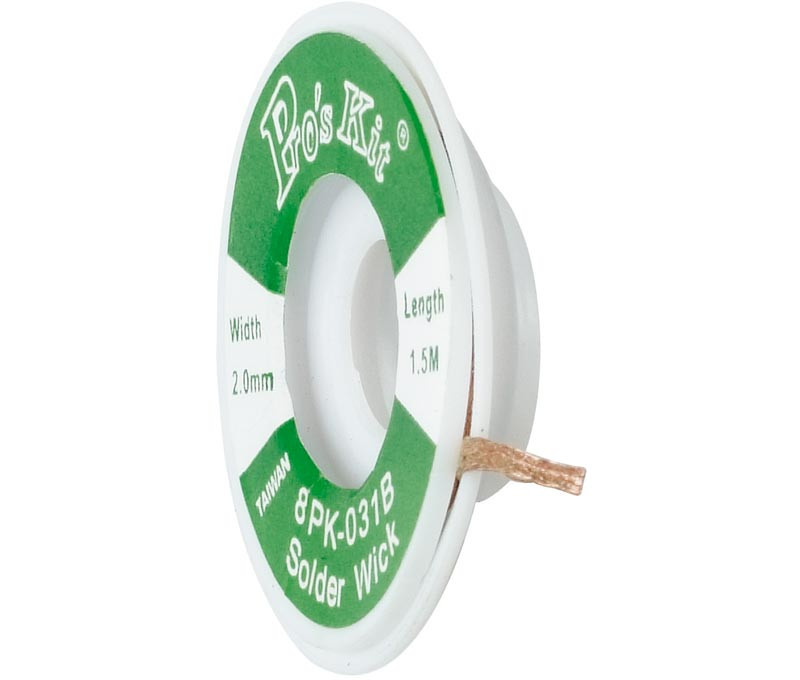 Trenza malla desoldar 2mm x 1,5m. Mod. DESOLDER