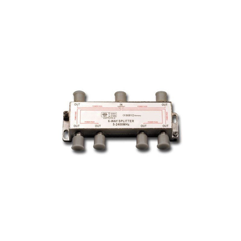 [REPCLA6S] SPLITTER TV 1 ENTRADA 6 SALIDAS 2400MHz. Mod. SMR306