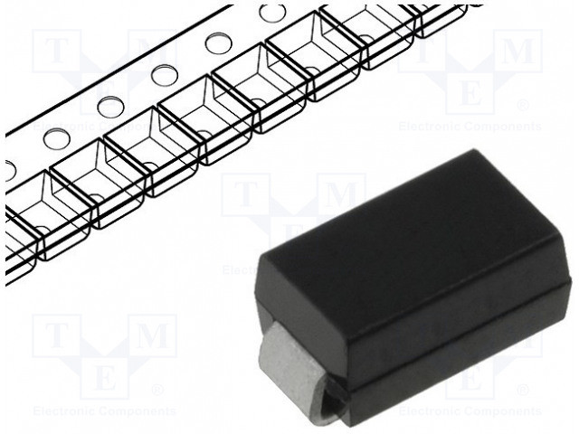 Diodo rectificador SMD 600V 1A 75ns. Mod. US1J-13-F