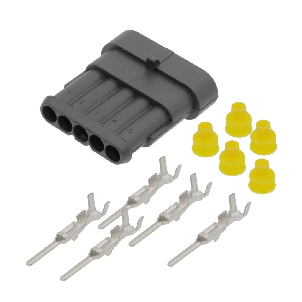 Pack conector SuperSeal Macho 5 contactos. Mod. 2040319