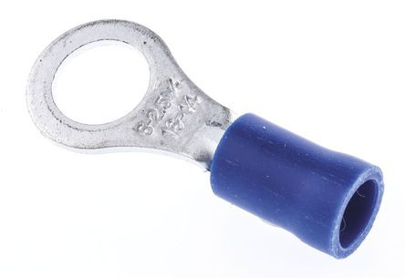 Blíster de 20 terminales redondos preaislados 4.3 mm Sección de 1.0 a 2.5 azul. Mod. VDR-10