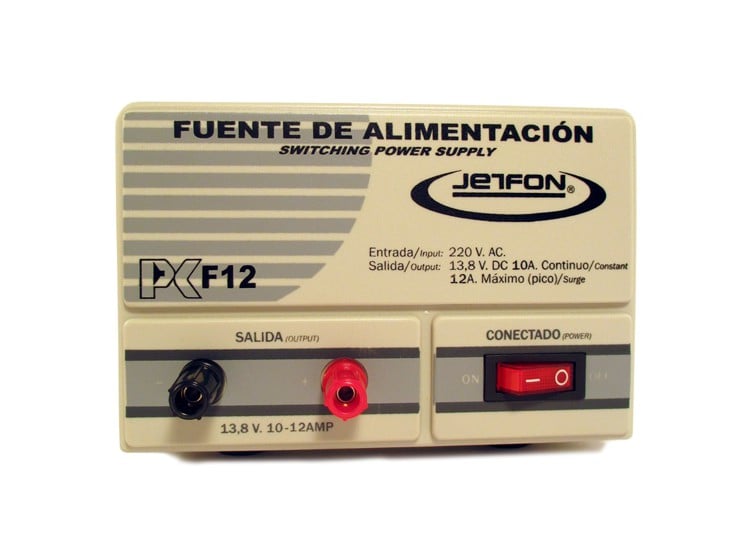 Fuente de alimentación conmutada 13.8V 10/12A Jetfon. Mod. PC-F12