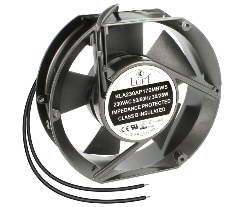 Ventilador metálico 230VAC 172x150x51mm rodamiento bolas. Mod. VEN038