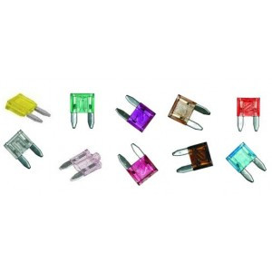 Blíster de 10 mini fusible para coche de 5 a 30 A. Mod. 2745-MINI
