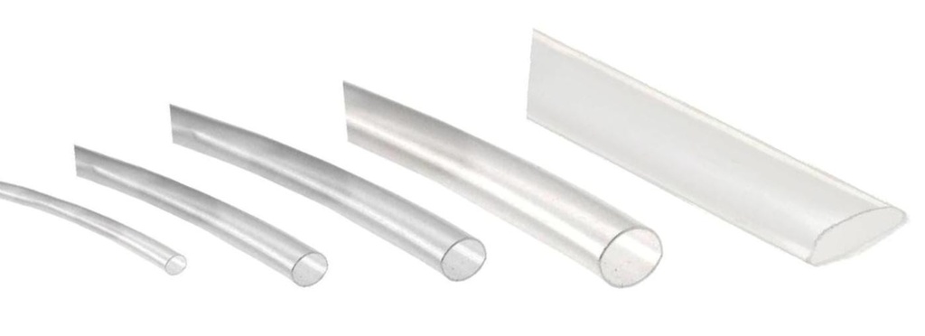 [CBHFT641MTR] Tubo termorretractil 6.4 mm Transparente 1 metro. Mod. XBPT6.4TR