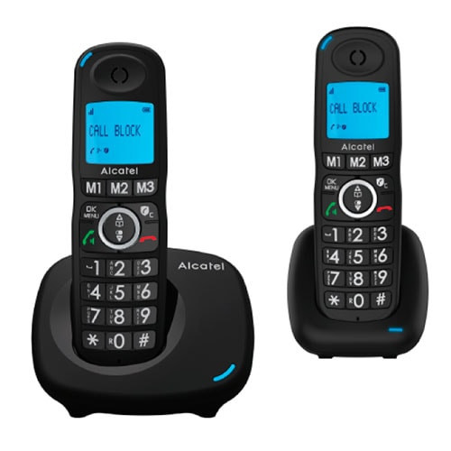 Teléfonos inalámbricos DUO con teclas grandes Alcatel. Mod. XL 535 DUO