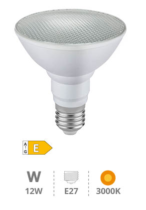 Bombilla LED PAR30 12W E27 3000K IP65. Mod. 200620019