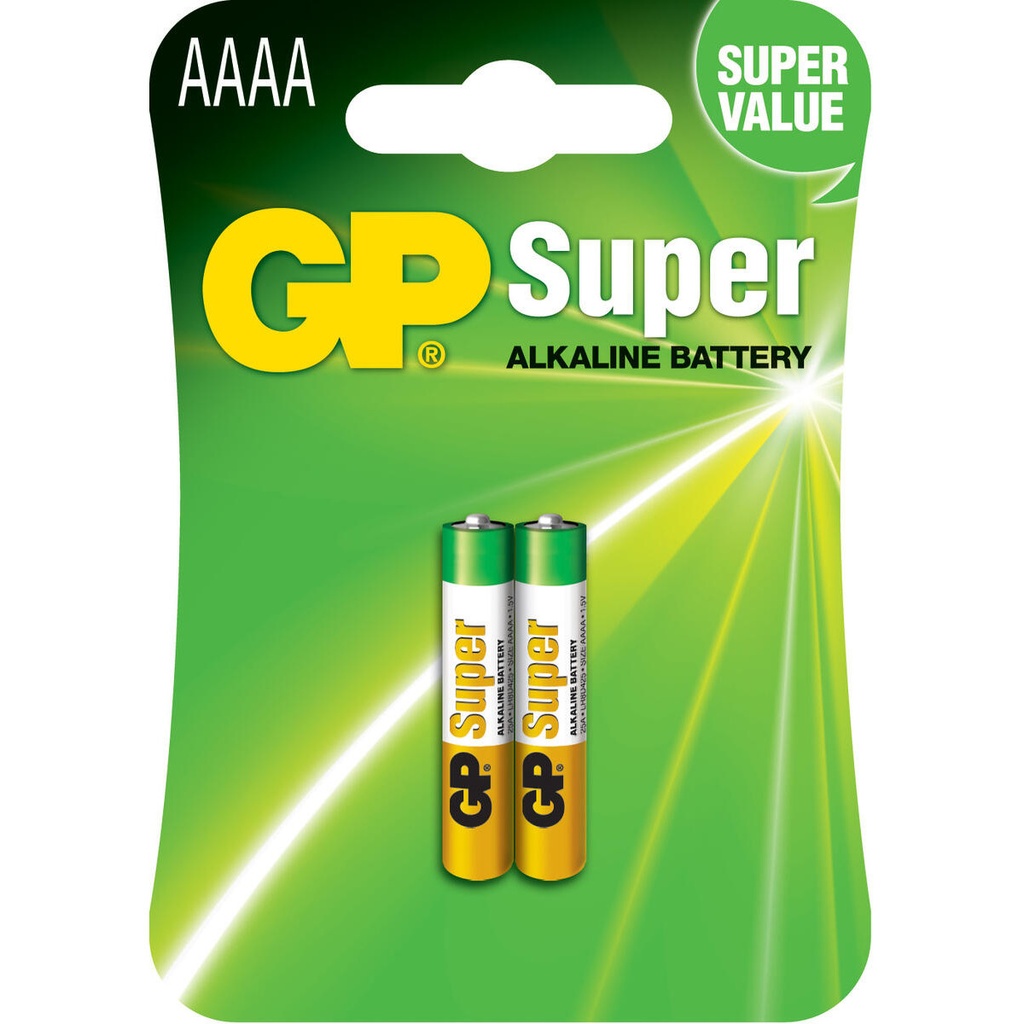 Pila alcalina AAAA 1.5V 25AGP (2 unidades). Mod. GPG400