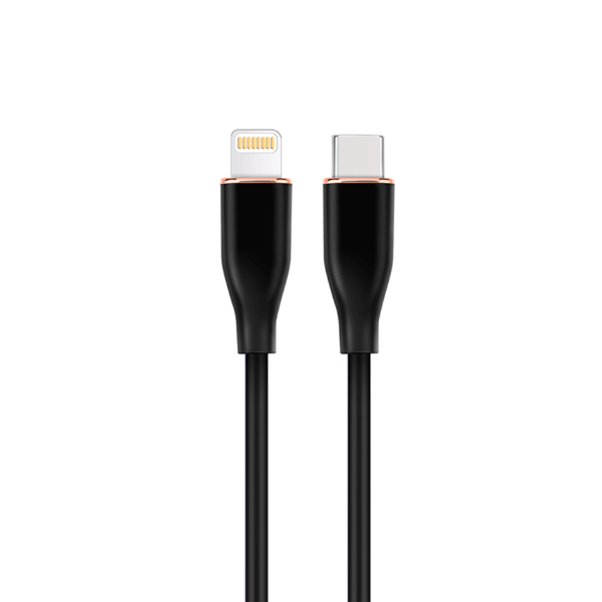 Cable de carga y datos silicona USB C a Lightning 1.5M GEMBIRD. Mod. CC-USB2S-CM8PM-1.5M