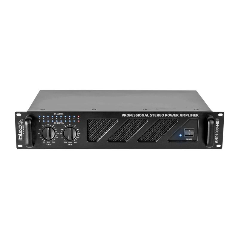 [AMP1000MKIICAL] Amplificador de sonorización 2x800W 4Oh Ibiza Sound. Mod. AMP1000-MKII