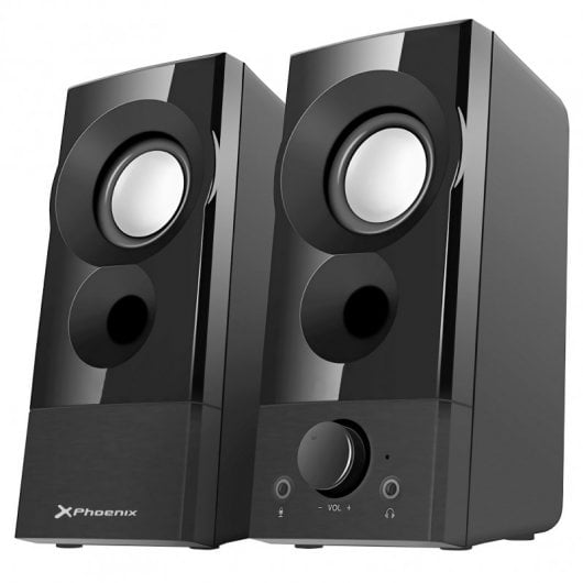 [PHPRIVATESOUND] Pareja altavoces ordenador 6W RMS Jack + USB Phoenix. Mod. PHPRIVATESOUND