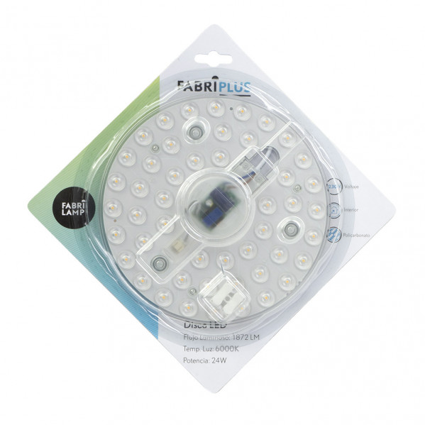 [166582413FAB] LED redondo repuesto 24W 230V 6000K 17x17x2.5cm 1872lm. Mod. 166582413