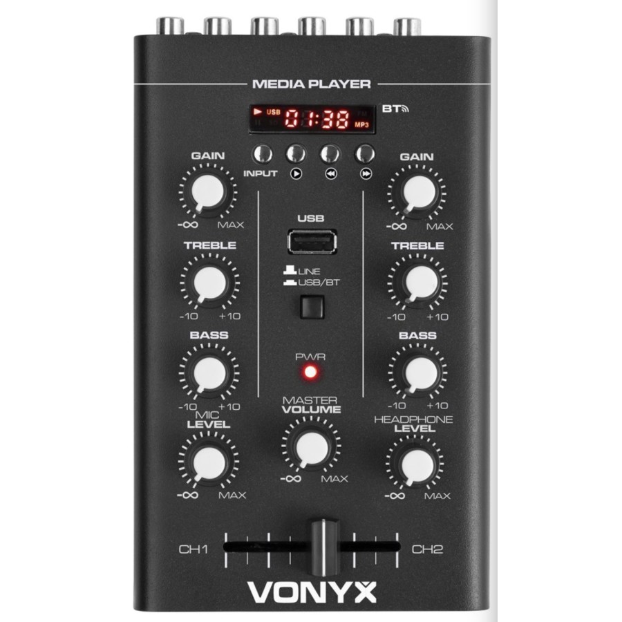 Mesa de mezclas 2 canales Bluetooth MP3 Vonyx. Mod. STM500BT