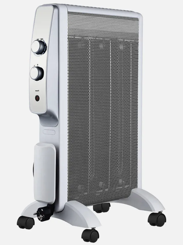 Radiador De Mica Abrigo 1500w 3elem Blanco/plata. Mod. 202011574