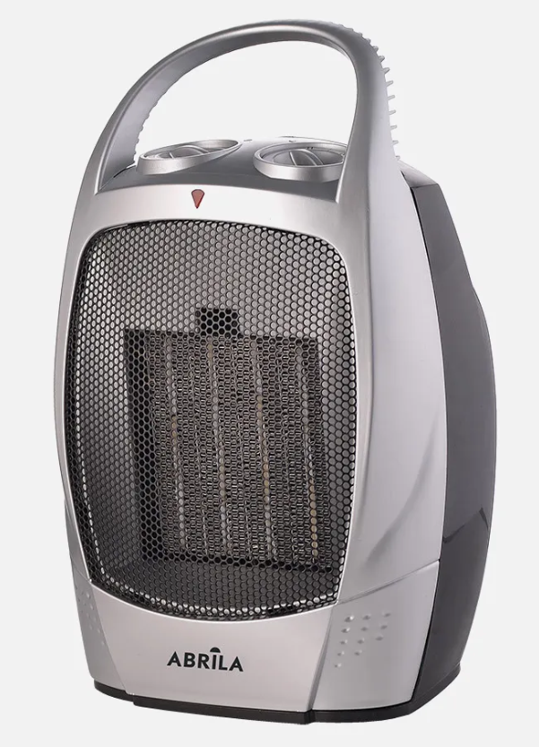 Calefactor Cerámico 1500W Negro/plata antivuelco. Mod. 198631578