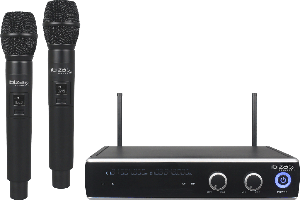 [DR20UHFHHLOT] Kit micros inalámbricos UHF Ibiza Sound. Mod. DR20UHF-HH