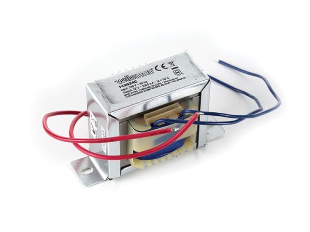 [112024CVEL] Transformador de chasis abierto 24VA 1x12V 2A. Mod. 112024C