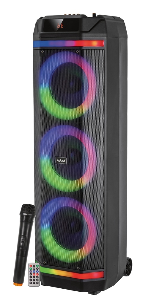Altavoz amplificado batería bluetooth 250W 3x8" Karma. Mod. VIBE TWS