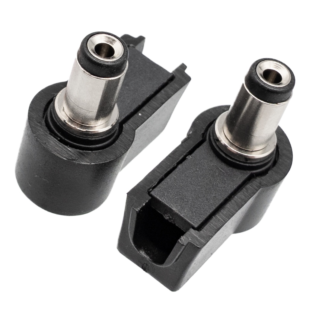 Conector de alimentación Jack 5.5x2.1x9mm acodado. Mod. 2191