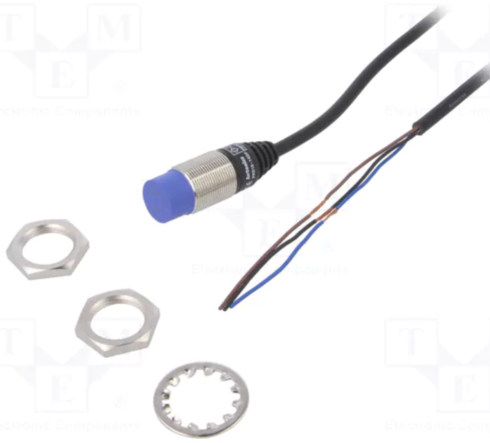 Sensor inductivo PNP NO 0-14mm 10-30VDC M18 IP67 c/cable. Mod. PRD18-14DP