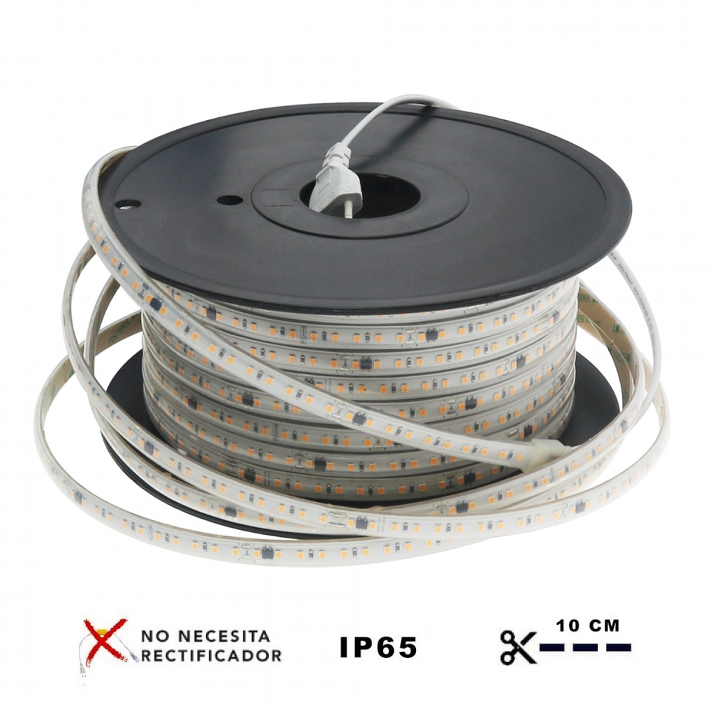 Tira de Led 220Vac Smd2835 Bergamo 17W/m Ip65 4000k. Mod. LM2332