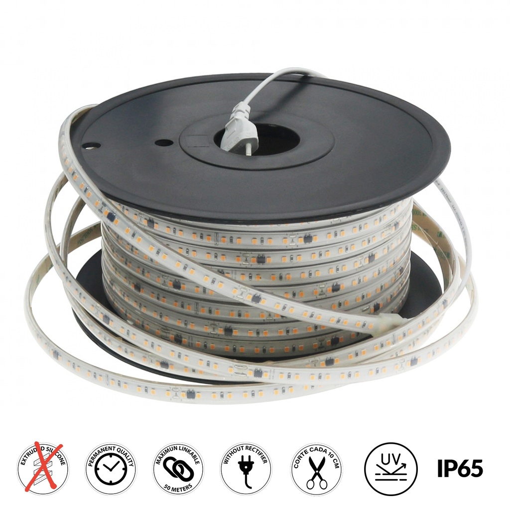 [LM2333] Tira de Led 220Vac Smd2835 Bergamo 17W/m Ip65 2700k. Mod. LM2333