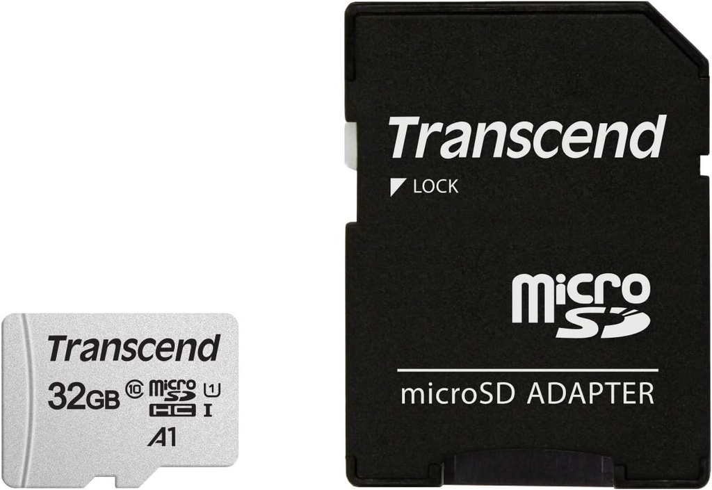 [TS32GUSD300S] Tarjeta microSD Transcend 32 GB c/ adaptador class 10. Mod. TS32GUSD300S