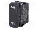 Interruptor 3 posiciones con retorno (ON)-OFF-(ON) 10A 250V. Mod. R13-258I-01-BB-9