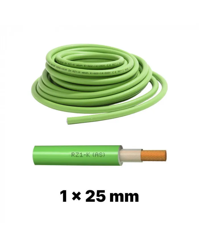 Cable RZ1-k 1x25mm2 0.6/1kV. Mod. M1X25