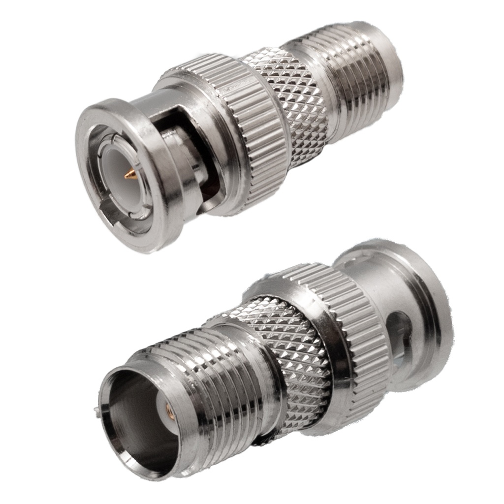 Adaptador BNC macho a TNC hembra. Mod. 1224