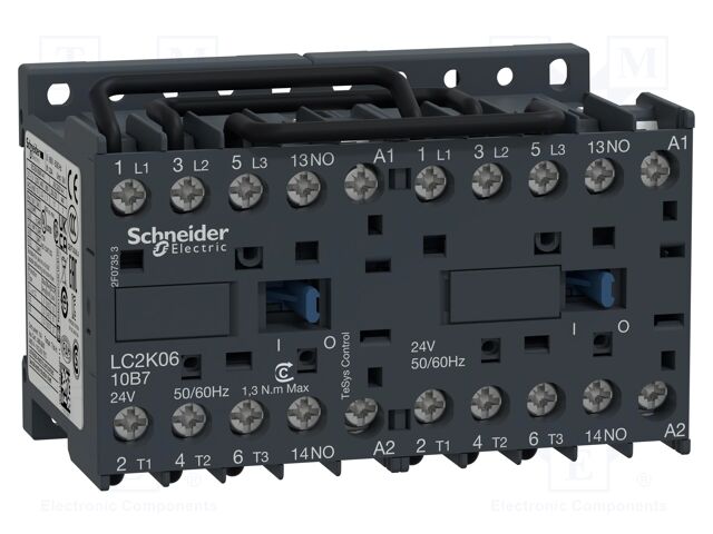 Grupo contactores inversor 3xNO 230VAC Schneider. Mod. LC2 K0610P7