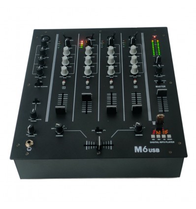 [SV6DMIX] Mesa de mezclas profesional 4 canales USB MP3 Seven. Mod. SV6DM
