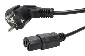 [36755180EDH] Conexión de alimentación IEC C15 a Schuko 10A 250V 1.8 metros. Mod. 36.755/180