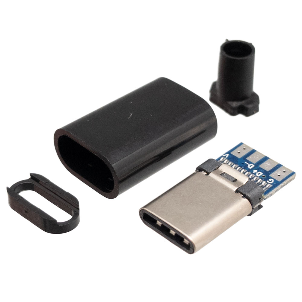 [4042CELG] Conector macho USB tipo C 3.1 aéreo soldar. Mod. 4042C