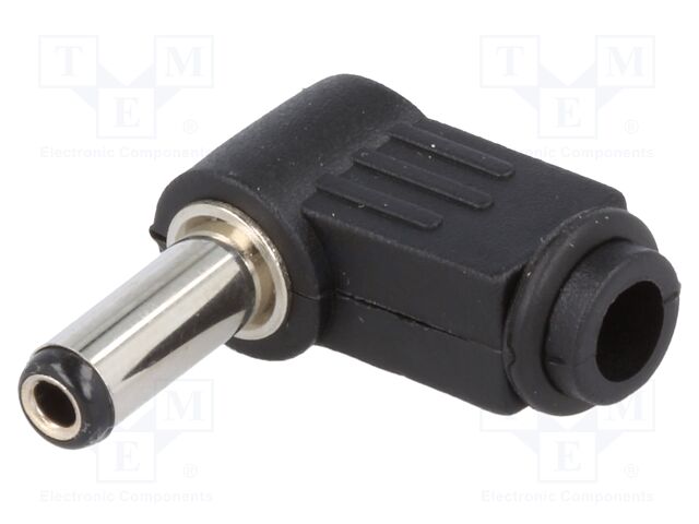 Conector de alimentación DC 5.5x2.5mm acodado. Mod. PC-2.5/5.5K-14