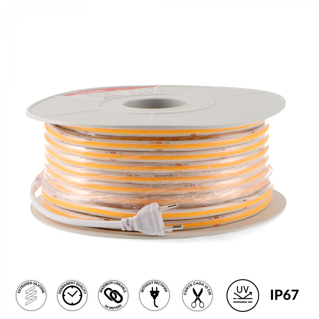 Tira de Led 220V Cob Point 14W/m Ip67 2700K. Mod. GA2687