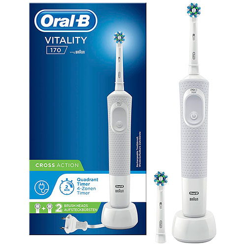 Cepillo de dientes Oral B Vitality D170 de Braun color blanco. Mod. D1004231CAWH