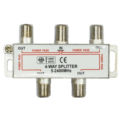 SPLITTER TV 1 ENTRADA 4 SALIDAS 2400MHz. MOD. 982-7504/24