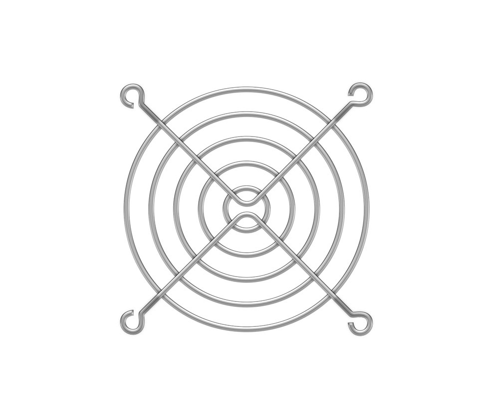 [RJV002] Rejilla metálica para ventilador 80x80mm cromo. Mod. RJV002