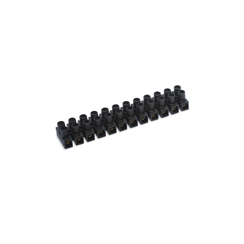 [206NFAM] Regleta de conexión 6mm2 41A negra Famatel. Mod. 206N