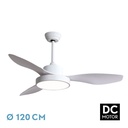 Ventilador de techo 120cm 48W motor DC CCT Hayate blanco. Mod. 128591301