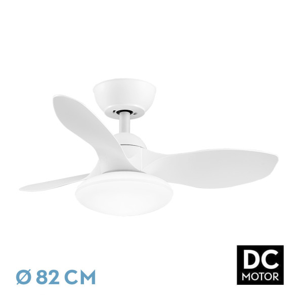 Ventilador de techo 82cm 36W motor DC CCT Paramo blanco. Mod. 207291301