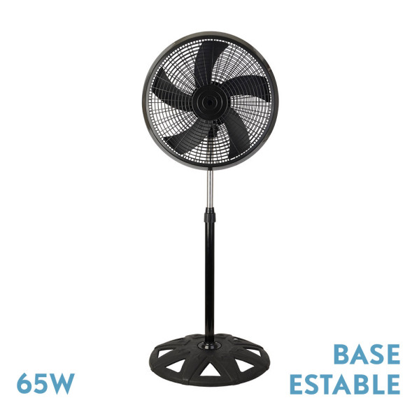 Ventilador pie 50cm 65W negro Agudo. Mod. 210441009