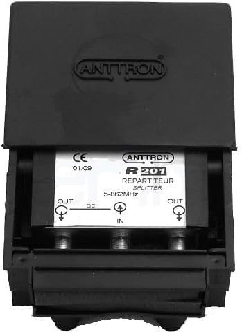 Repartidor splitter antena 1 entrada 2 salidas DC pass. Mod. SMR201