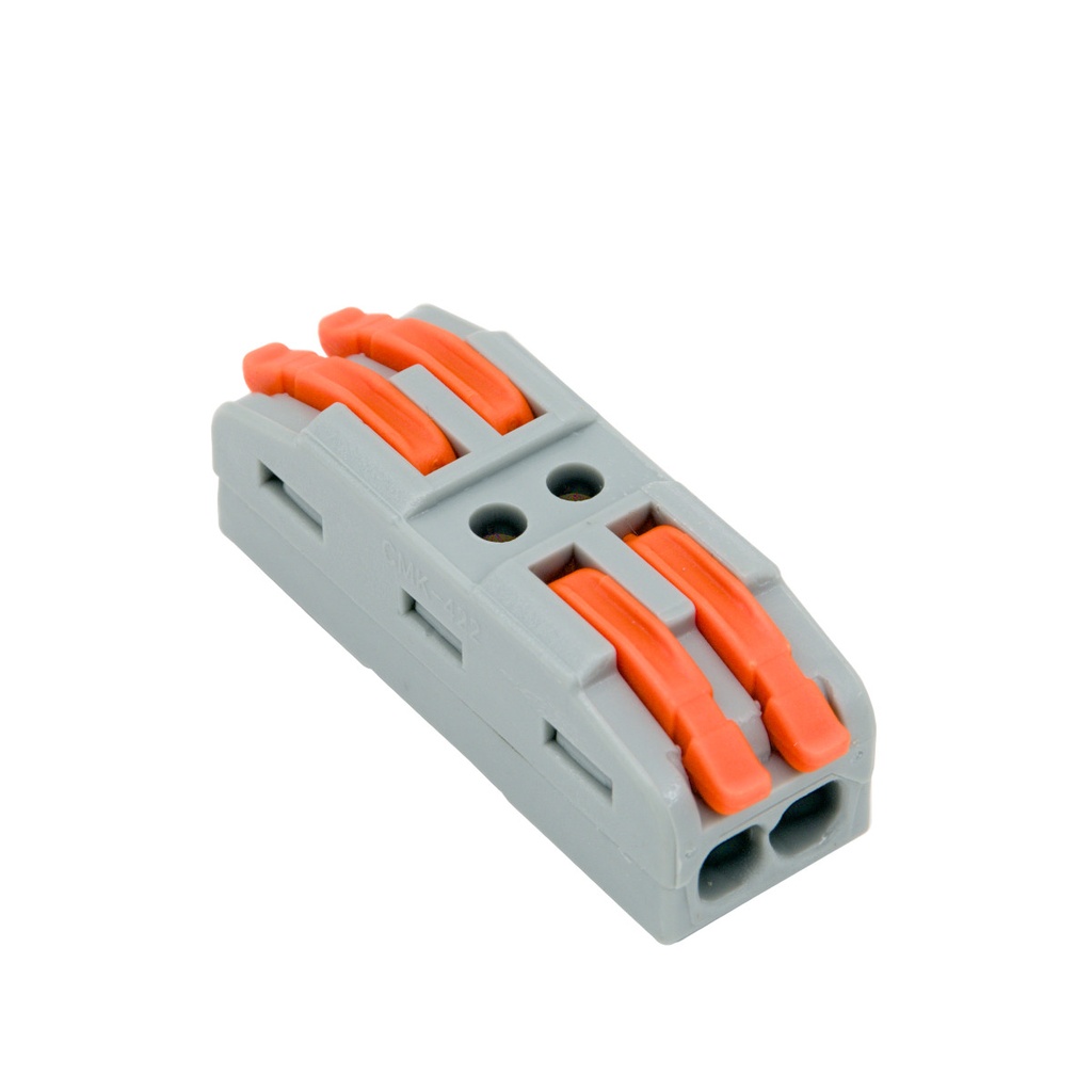 Borna de conexión de 2x2 en linea a palanca [0.08 a 4mm]. Mod. 2040038