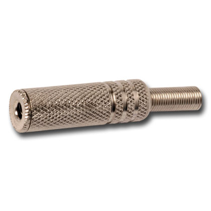 Conector metálico Jack hembra mono 3.5mm. Mod. PW70-00021