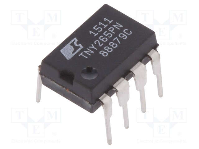 Regulador de tensión PMIC CA/CC switcher controlador SMPS Uentr:85÷265V DIP-8B. Mod. TNY 265PN