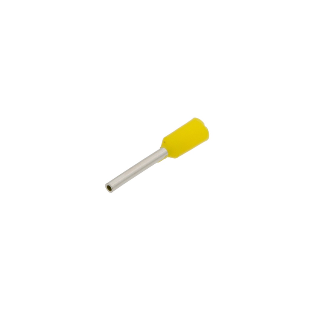 Puntera aislada para cable 0.25mm2 8mm amarillo. Mod. 2040307